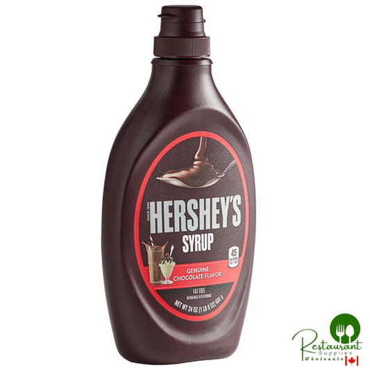 HERSHEY'S Chocolate Syrup 23.01 fl. oz. (24 oz.) - 24/Case