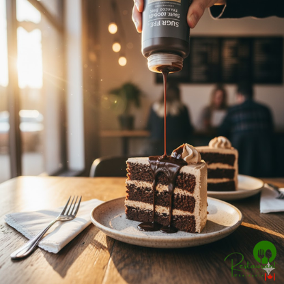 Monin Sugar-Free Dark Chocolate Flavoring Sauce 12 fl. oz. - 6/Case