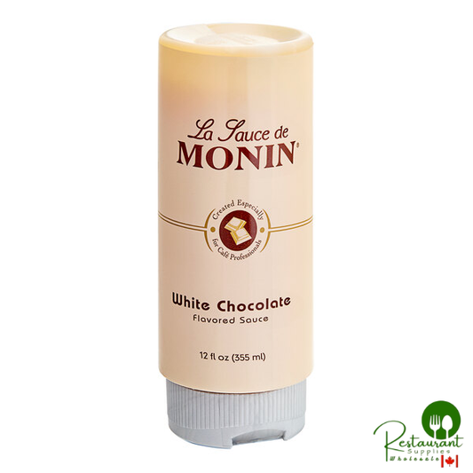 Monin White Chocolate Flavoring Sauce 12 fl. oz. - 6/Case