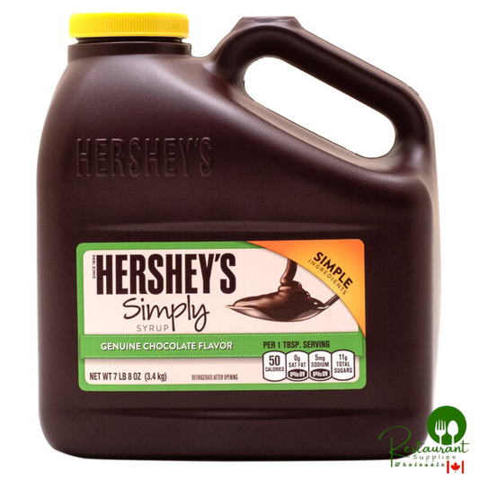 HERSHEY'S SIMPLY Chocolate Syrup Jug 7.5 lb - 6/Case