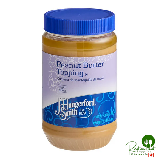 J. Hungerford Smith Peanut Butter Dessert / Sundae Topping 40 oz. - 6/Case