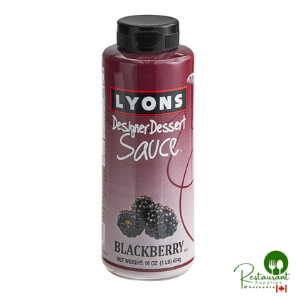 Lyons Designer Dessert Blackberry Flavoring Sauce 12 fl. oz. (16 oz.) - 12/Case