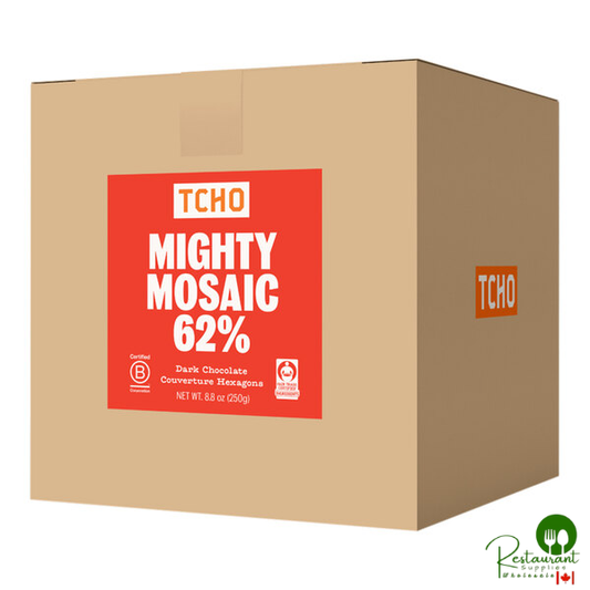 TCHO Mighty Mosaic 62% Dark Chocolate Hexagons 25 lb.