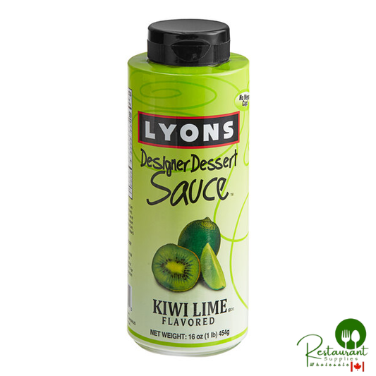 Lyons Designer Dessert Kiwi Lime Flavoring Sauce 12 fl. oz. (16 oz.) - 12/Case