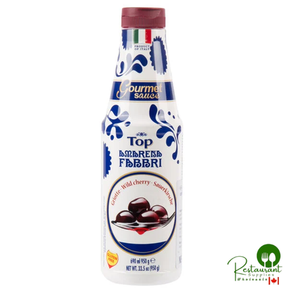 Fabbri Amarena Gourmet Wild Cherry Flavoring Sauce 33.5 fl. oz. - 6/Case