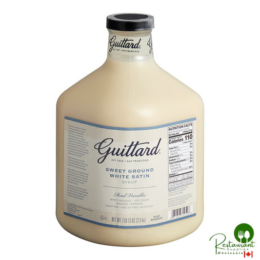 Guittard Sweet Ground White Satin Chocolate Flavoring Sauce 101 fl. oz. - 4/Case