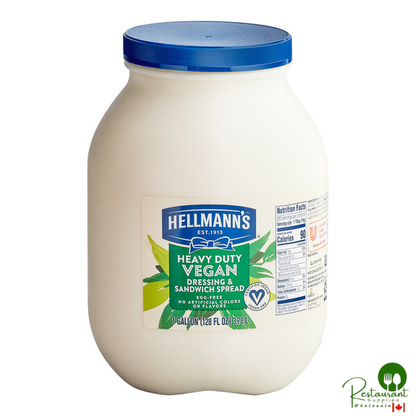 Hellmann's 1 Gallon Heavy Duty Vegan Mayonnaise Spread - 4/Case