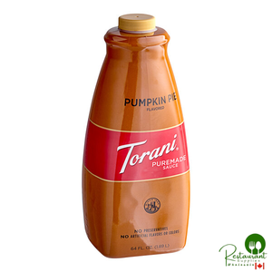 Torani Puremade Pumpkin Pie Flavoring Sauce 64 fl. oz. - 4/Case