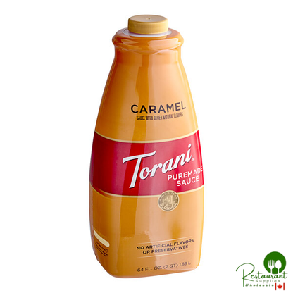 Torani Puremade Caramel Flavoring Sauce 64 fl. oz. - 4/Case