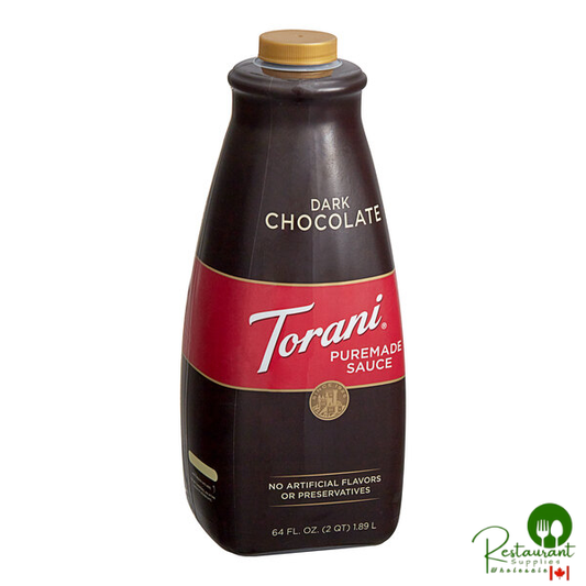 Torani Puremade Dark Chocolate Flavoring Sauce 64 fl. oz. - 4/Case