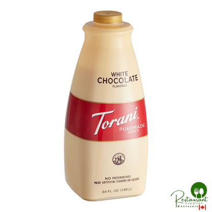 Torani Puremade White Chocolate Flavoring Sauce 64 fl. oz. - 4/Case