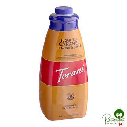 Torani Sugar-Free Caramel Flavoring Sauce 64 fl. oz. - 4/Case