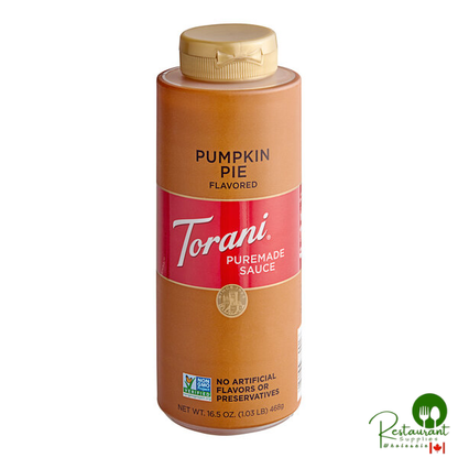 Torani Puremade Pumpkin Pie Flavoring Sauce 12 fl. oz. (16.5 oz.) - 4/Case