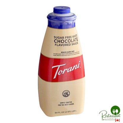 Torani Sugar-Free White Chocolate Flavoring Sauce 64 fl. oz. - 4/Case