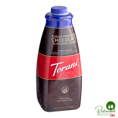 Torani Sugar-Free Dark Chocolate Flavoring Sauce 64 fl. oz. - 4/Case