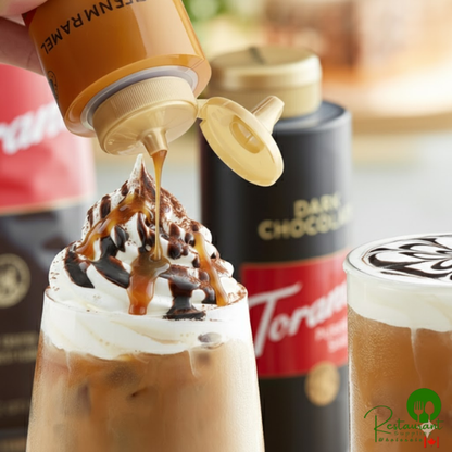 Torani Puremade Dark Chocolate Flavoring Sauce 12 fl. oz. (16.5 oz.) - 4/Case