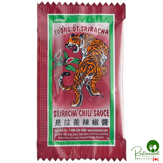 Sriracha Hot Chili Sauce 9 Gram Portion Packet - 200/Case