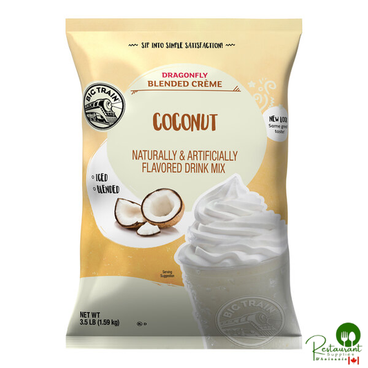Big Train 3.5 lb. Dragonfly Coconut Blended Creme Frappe Mix - 5/Case