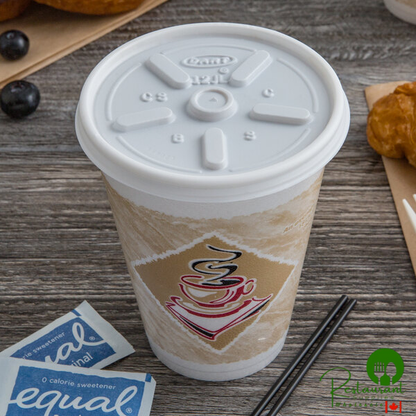 Dart 12JL White Vented Lid - 1,000/Case