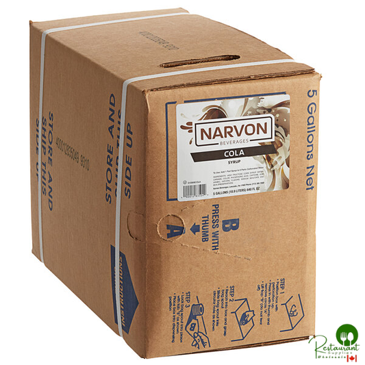 Narvon Old Fashioned Cola Beverage / Soda Syrup 5 Gallon Bag in Box