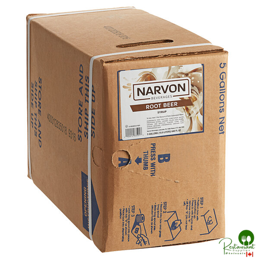 Narvon Old Fashioned Root Beer Beverage / Soda Syrup 5 Gallon Bag in Box