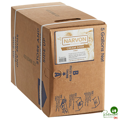 Narvon Old Fashioned Cream Soda Beverage / Soda Syrup 5 Gallon Bag in Box