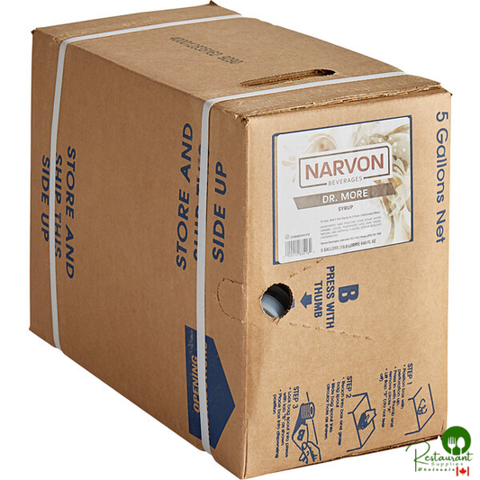 Narvon Dr. More Beverage / Soda Syrup 5 Gallon Bag in Box
