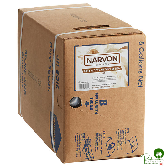 Narvon Unsweetened Iced Tea Syrup 5 Gallon Bag in Box