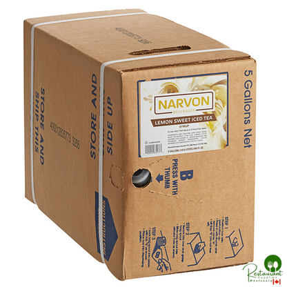 Narvon Lemon Sweet Iced Tea Syrup 5 Gallon Bag in Box