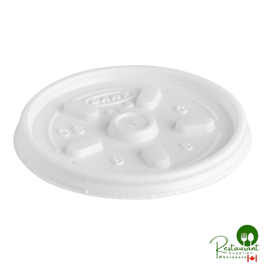 Dart 6JL White Vented Lid - 100/Pack