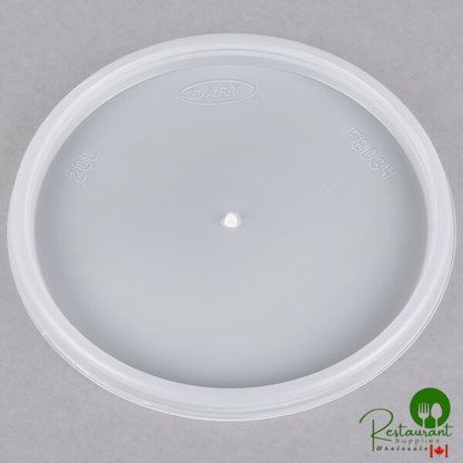 Dart 20JL 20 oz. Translucent Vented Lid - 100/Pack