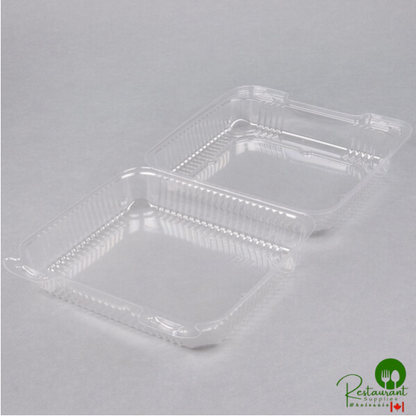 Durable Packaging PXT-880 8" x 8" x 3" Clear Hinged Lid Plastic Container - 125/Pack