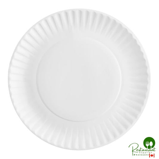 Choice 9" White Coated Paper Plate - 1,000/Case