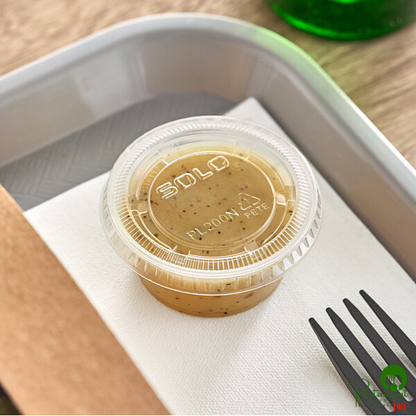 Solo PL200N Medium Clear Plastic Souffle / Cup Lid - 125/Pack