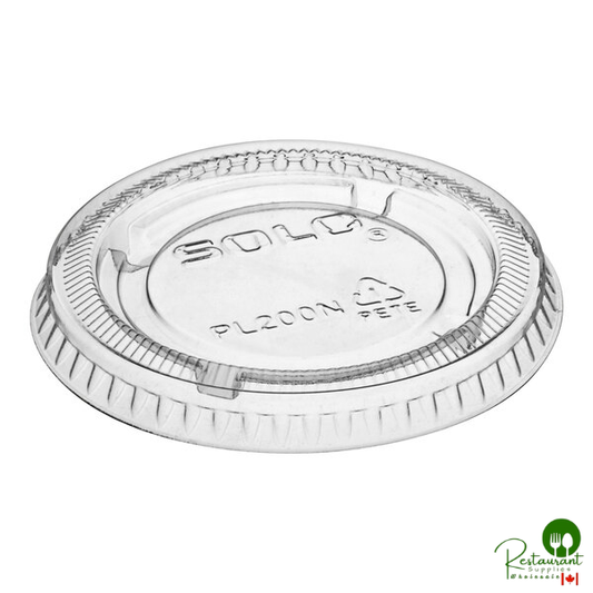 Solo PL200N Medium Clear Plastic Souffle / Cup Lid - 125/Pack