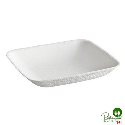 EcoChoice 2 1/2" Compostable White Plant Fiber Square Appetizer Plate - 200/Case