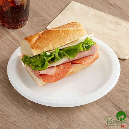 Choice 8 1/2" Heavy-Duty Smooth Wall Coated Paper Plate - 500/Case