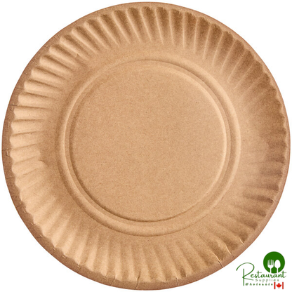 Choice 9" Kraft Uncoated Paper Plate - 1,000/Case