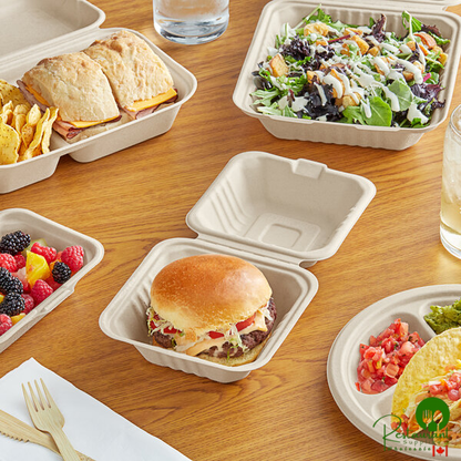 EcoChoice 3 3/4" x 2 1/4" Natural Plant Fiber Leaf Appetizer Plate - 200/Case