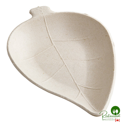 EcoChoice 3 3/4" x 2 1/4" Natural Plant Fiber Leaf Appetizer Plate - 200/Case