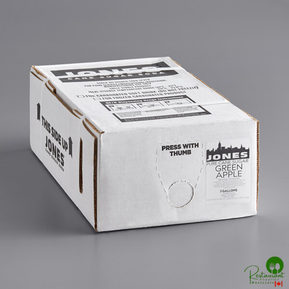 Jones Green Apple Beverage / Soda Syrup 3 Gallon Bag in Box