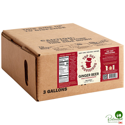 Top Hat Provisions Spicy Ginger Beer Beverage / Soda Syrup 3 Gallon Bag in Box