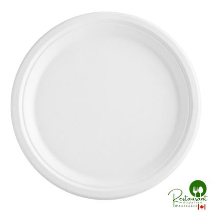 EcoChoice 10" Compostable White Plant Fiber Plate - 500/Case