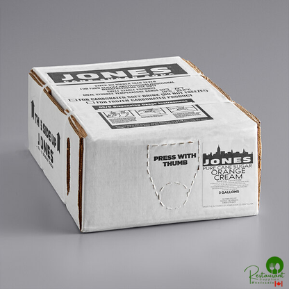 Jones Orange & Cream Beverage / Soda Syrup 3 Gallon Bag in Box