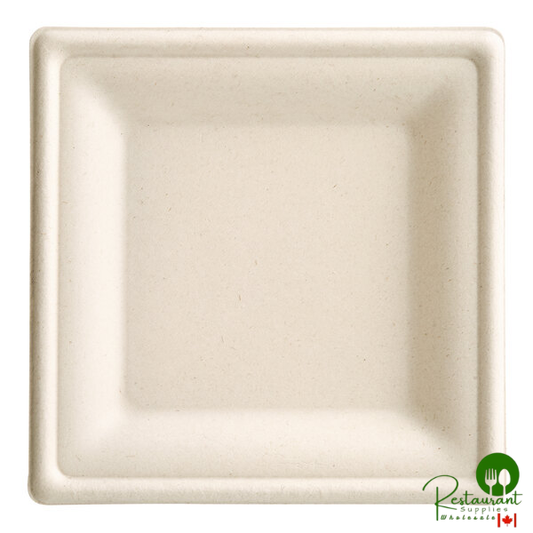 EcoChoice 6" x 6" Natural Plant Fiber Square Plate - 400/Case