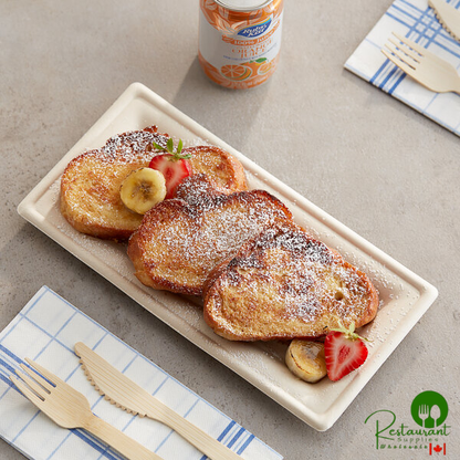 EcoChoice 10" x 6" Natural Plant Fiber Rectangle Plate - 400/Case