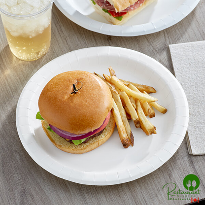 Choice 10" White Heavy Weight Paper Plate - 500/Case