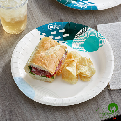 Choice 10" Lifestyle Series Heavy Weight Paper Plate - 500/Case