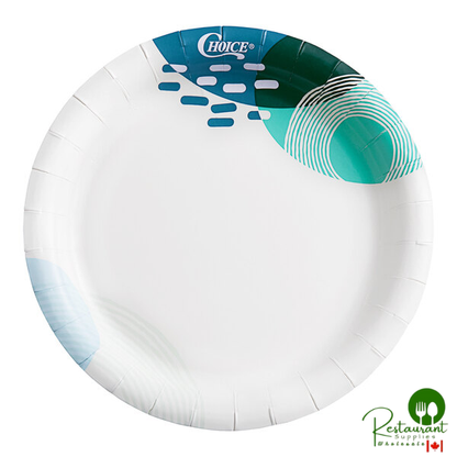 Choice 7" Lifestyle Series Medium Weight Paper Plate - 1,000/Case