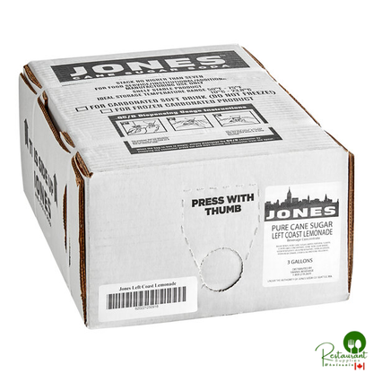 Jones Left Coast Lemonade Beverage Syrup 3 Gallon Bag in Box